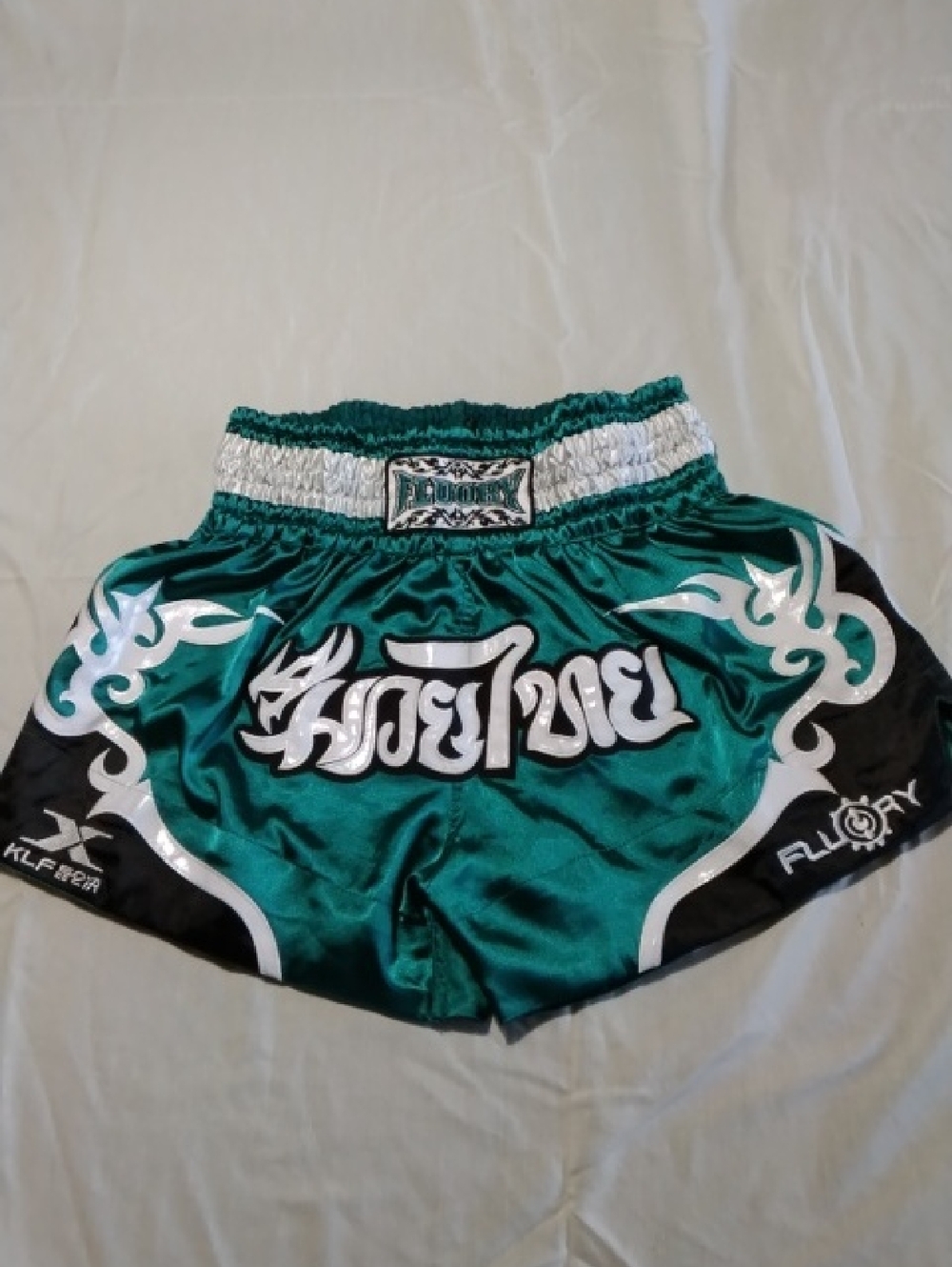 Fluory Muay Thai / Martial Arts Shorts In Teal & Black , 3xl , $21